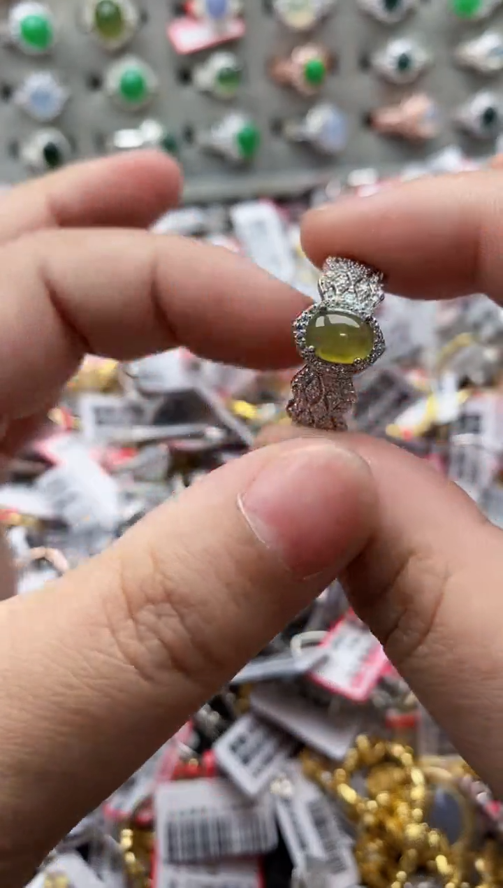 【闪购商品】翡翠戒指银S925镶嵌4444444---5