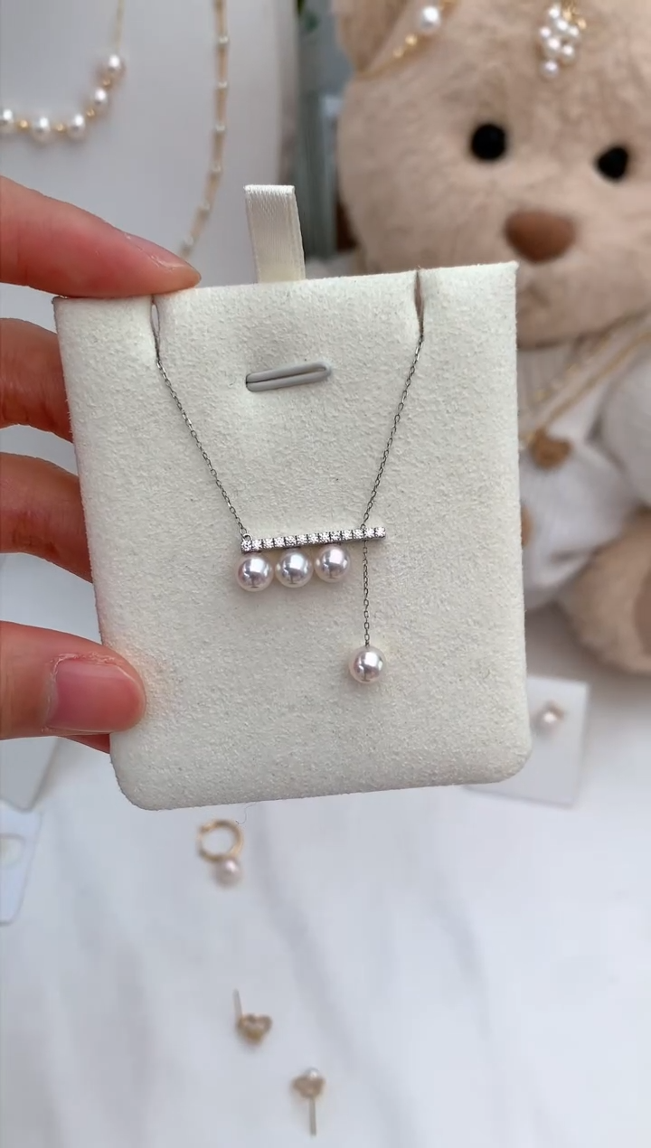 【闪购商品】海水珍珠项链18K金镶嵌5.5-6特选平衡木