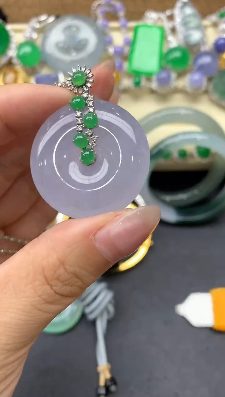 【闪购商品】翡翠吊坠(不含链)18K金镶嵌529-中国好珍宝
