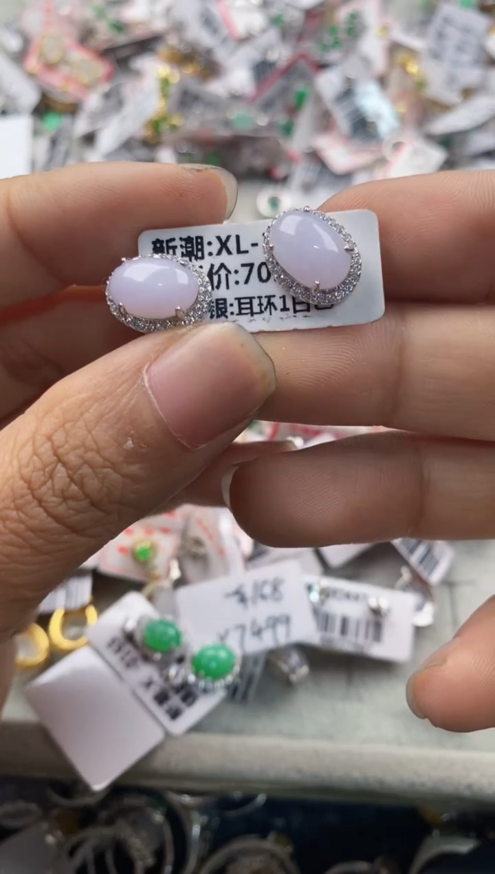 银S925镶嵌戒指翡翠6666---1