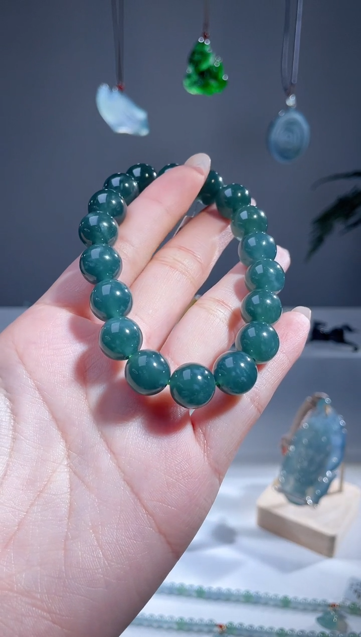 【闪购商品】翡翠颈饰未镶嵌天然A货翡翠多样性发1手串 