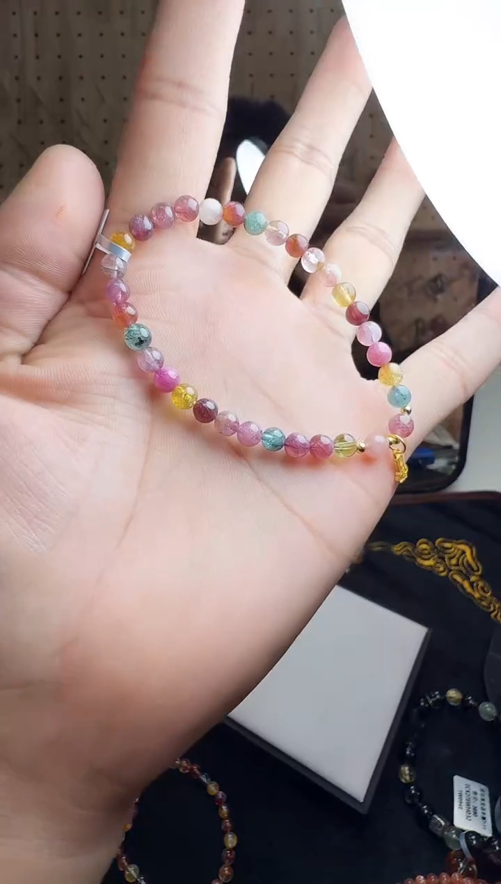 未镶嵌手链碧玺村0396 约5mm