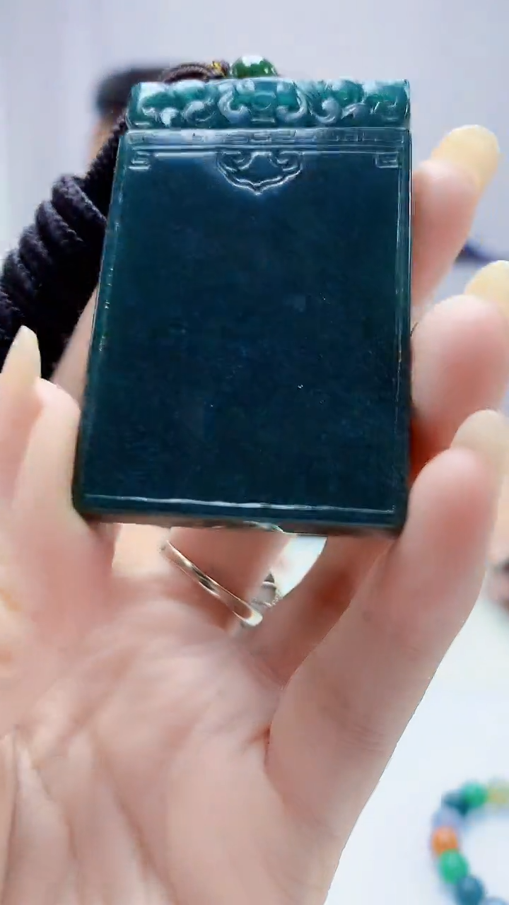 定制翡翠未镶嵌4969DD-毛货挂件83