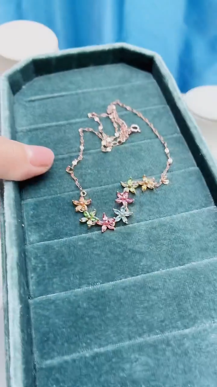 银S925镶嵌项链碧玺209ZB1112产品一个（多样性）