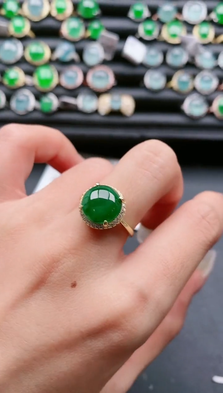 【闪购商品】翡翠戒指银S925镶嵌11111111