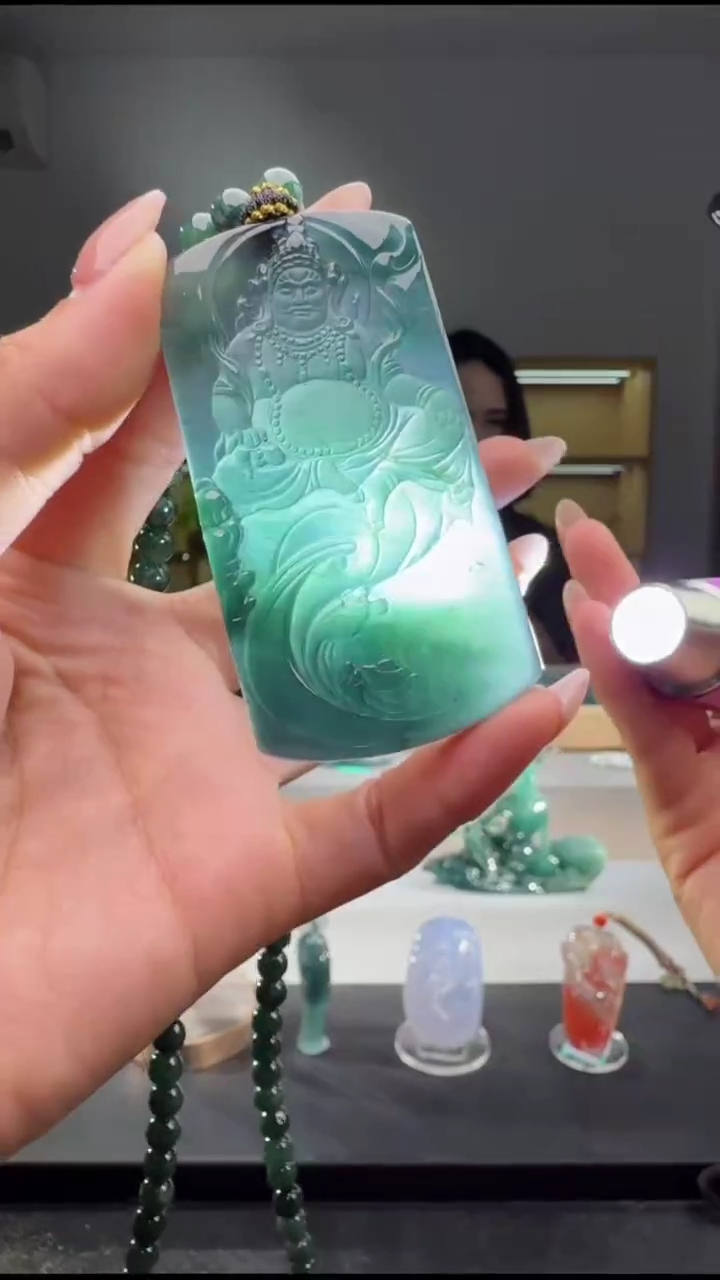 吊坠(赠链)未镶嵌翡翠财神（多样性发其一）
