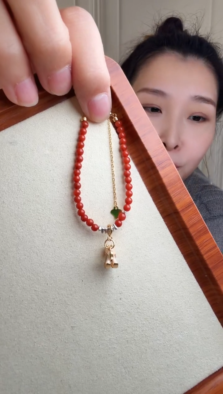 银S925镶嵌手链南红玛瑙【鲸喜-小马宝贝】