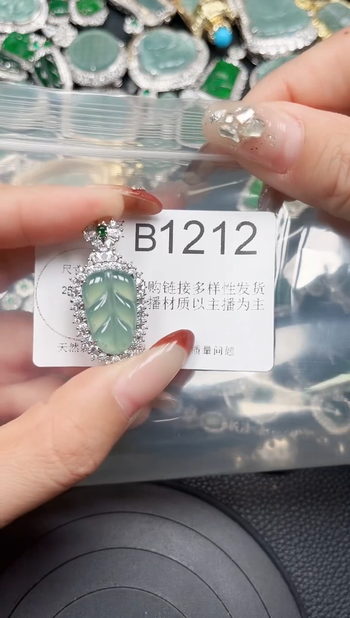 【闪购商品】翡翠颈饰未镶嵌赠皮绳1212
