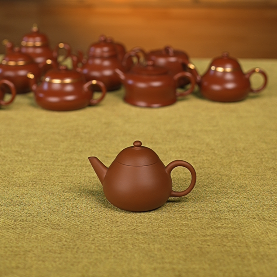 蔡铿/梨形剑流/手拉壶/鸡蛋黄/梅花孔/90毫升