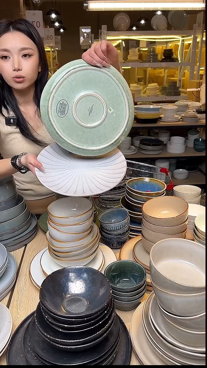 瓷84外贸尾货窑变釉下彩默外微瑕