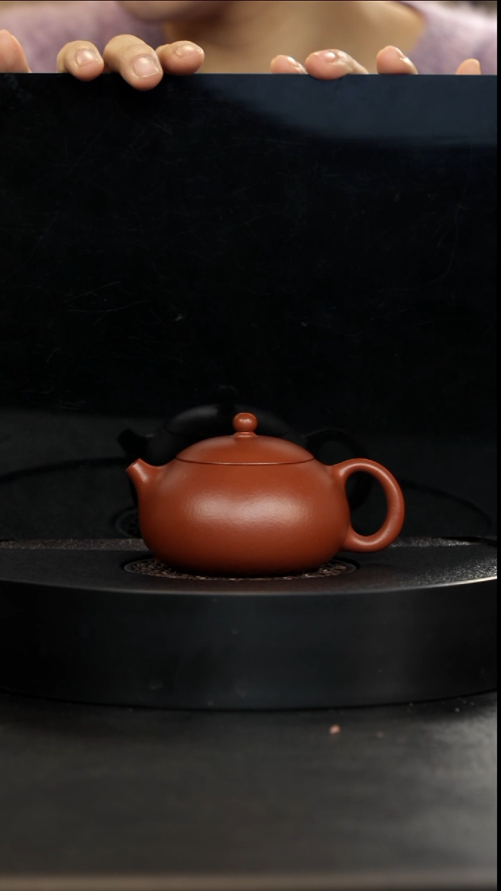 茶壶底槽青精挑小煤窑生砂朱泥扁西施175cc