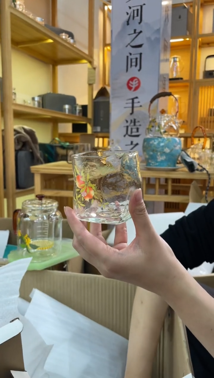 手工艺品玻璃石榴四方公杯啊