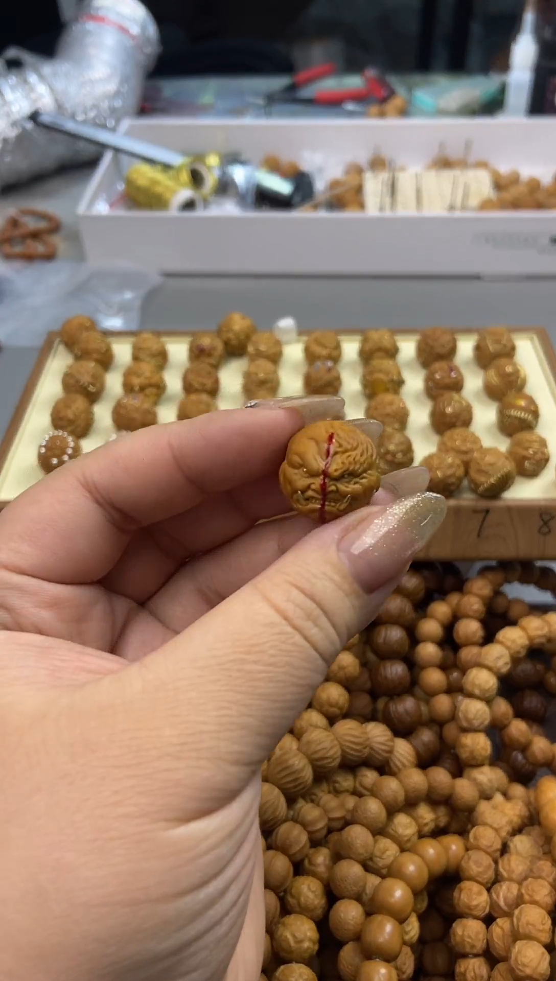 吊坠猴头核桃恶僧瑕疵