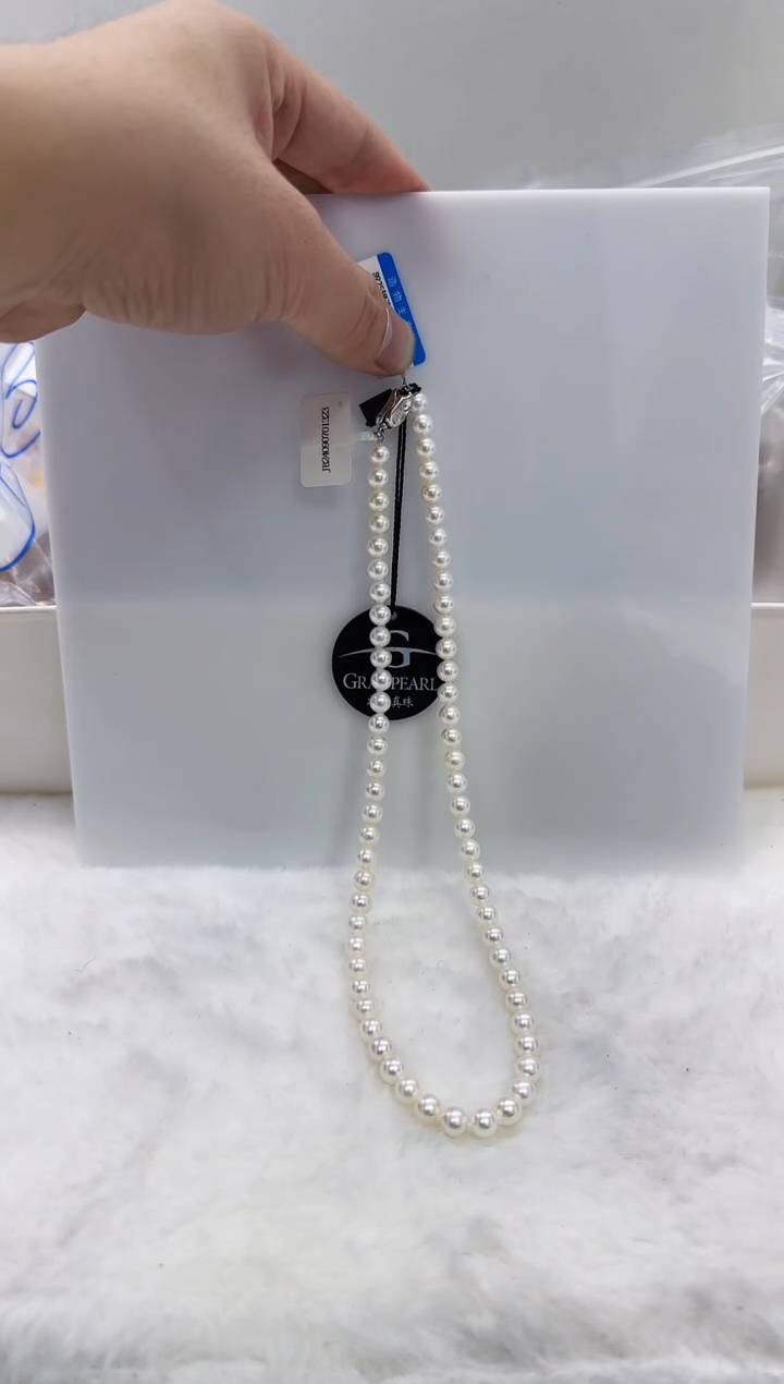 【闪购商品】淡水珍珠DA银S925镶嵌ss120 项链带大证6