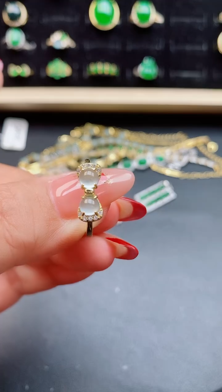 【闪购商品】翡翠戒指银S925镶嵌5085850