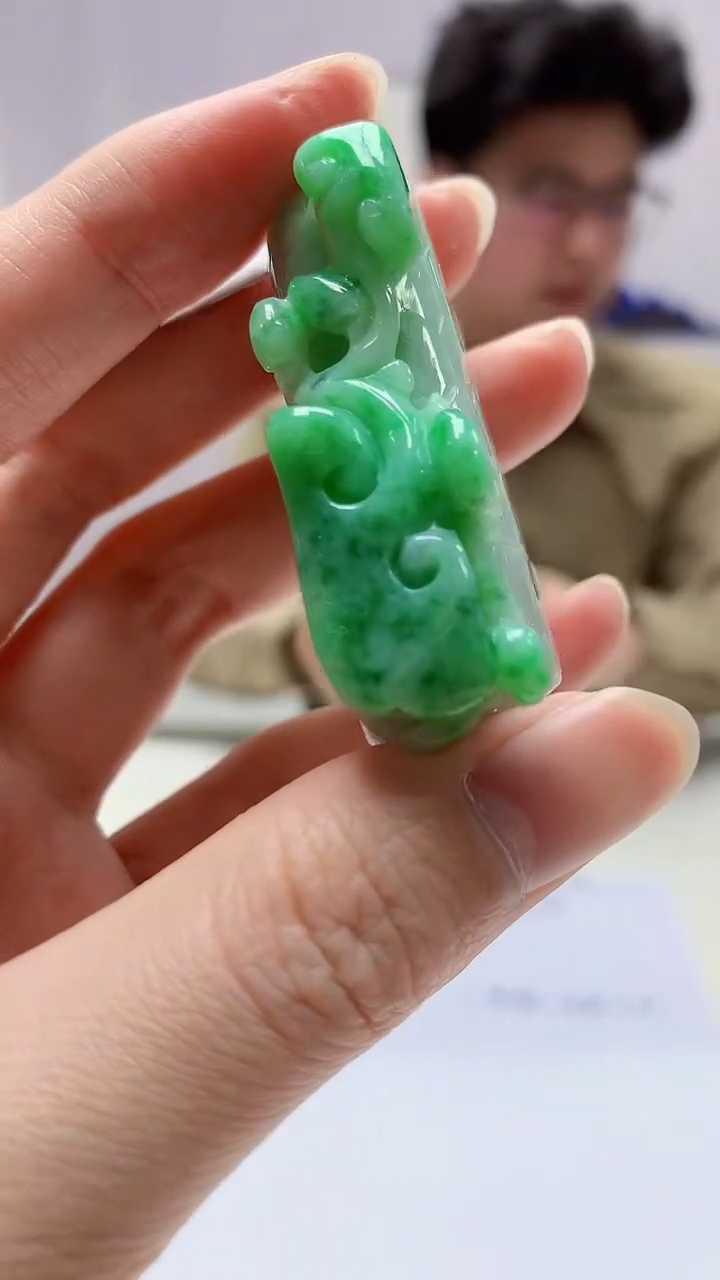 【闪购商品】定制翡翠未镶嵌4688zm-毛货挂件孤木逢春52