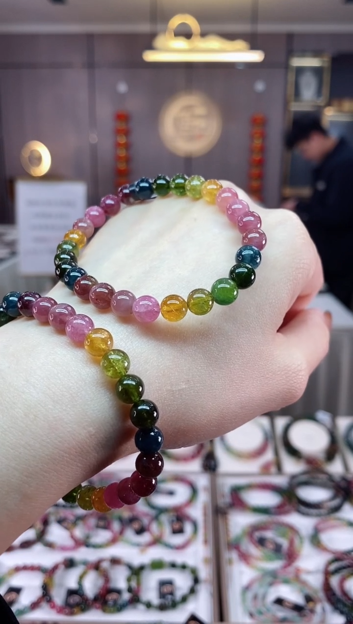 【闪购商品】碧玺单圈手串6mm+未镶嵌多样性发货一条dan