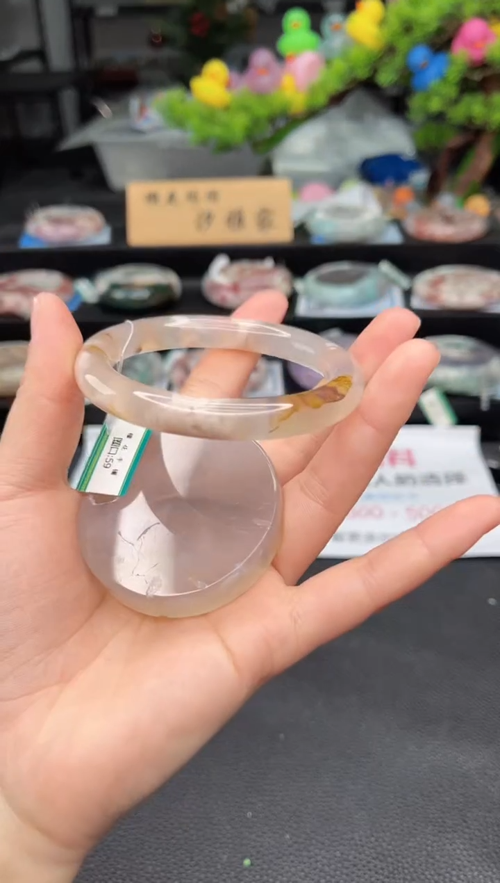 石英质玉未镶嵌手镯59圈口（赠品镯心）3039293