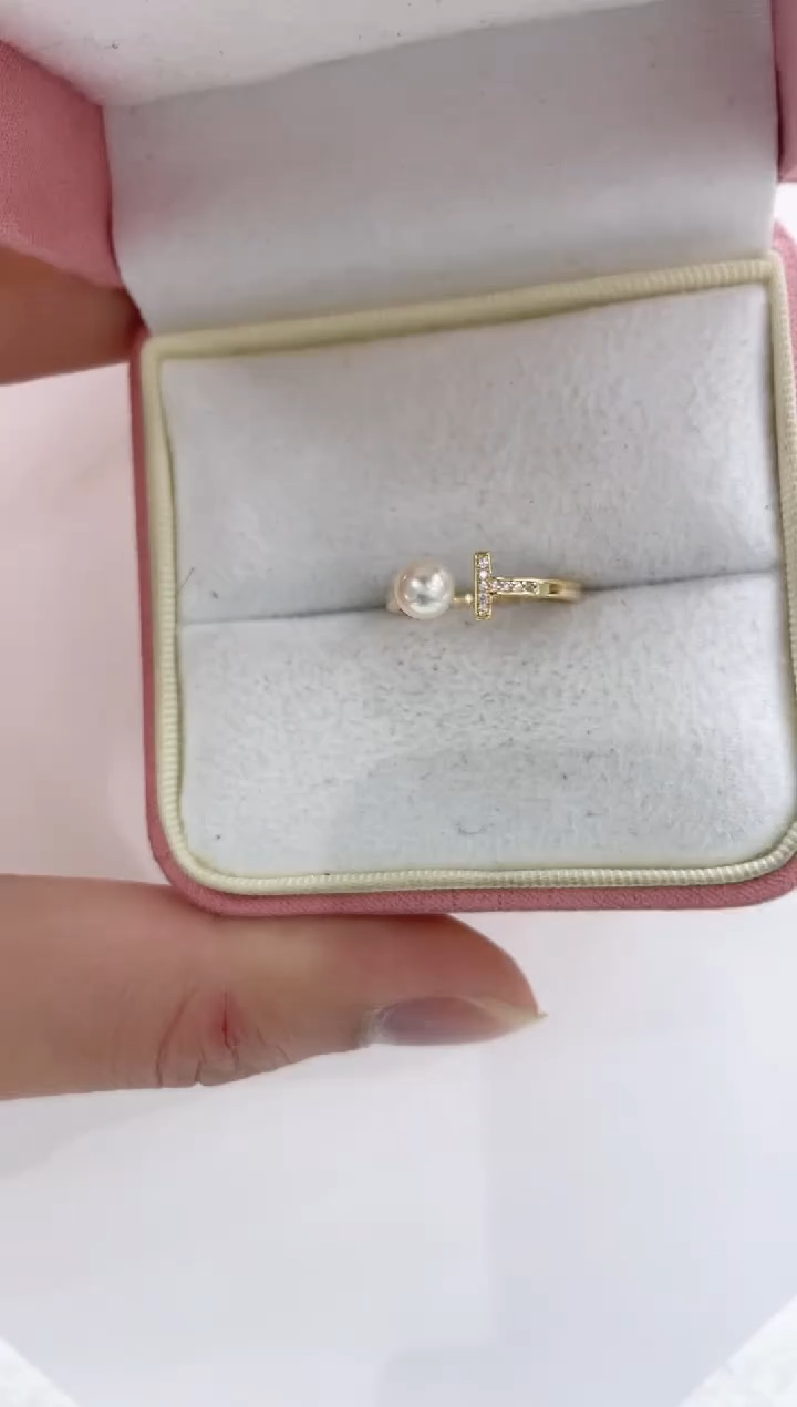 【闪购商品】海水珍珠戒指银S925镶嵌海水珍珠戒指