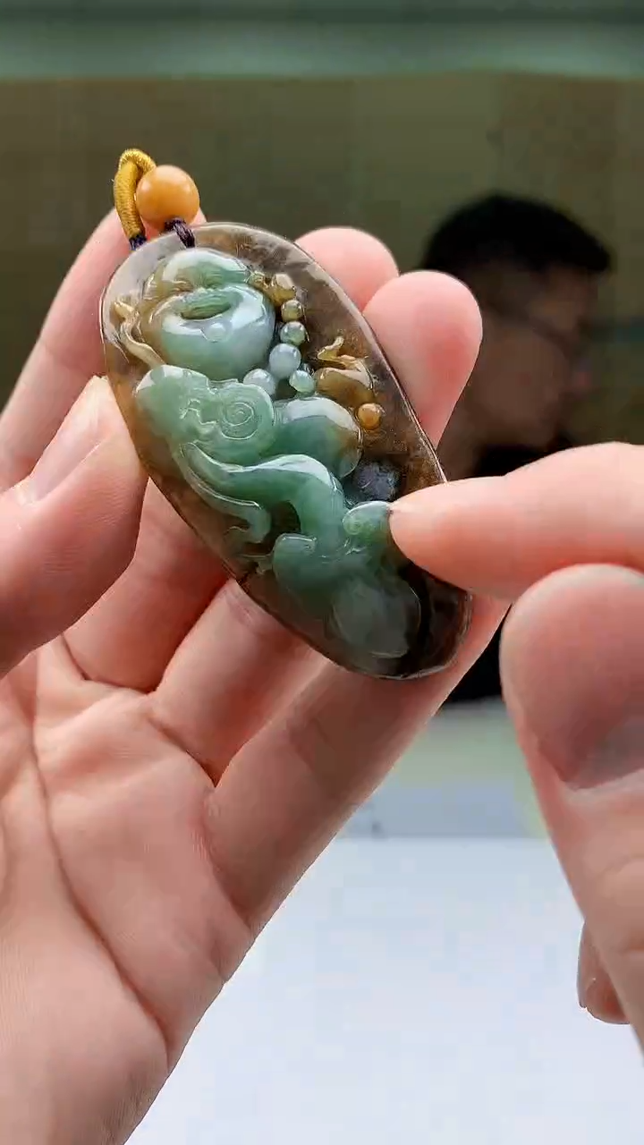 【闪购商品】定制翡翠未镶嵌5152bb-毛货挂件22