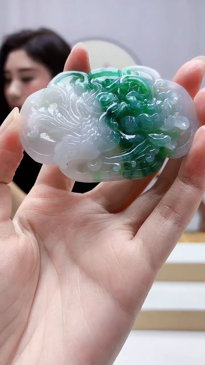 未镶嵌定制翡翠4829zm-毛货挂件93凤凰