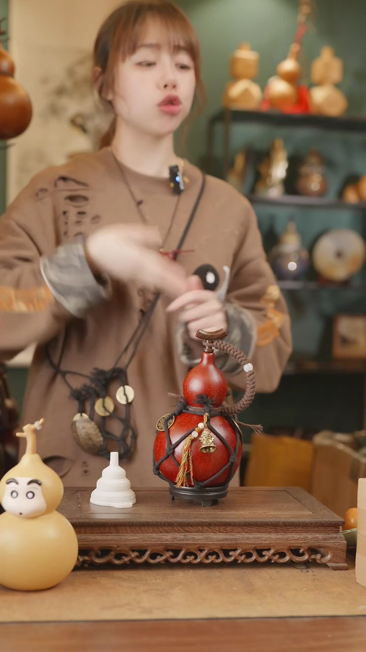 【闪购商品】162号精品天然大漆工艺防渗内胆酒葫芦~