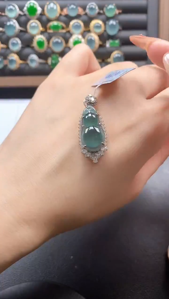 银S925镶嵌戒指翡翠51511