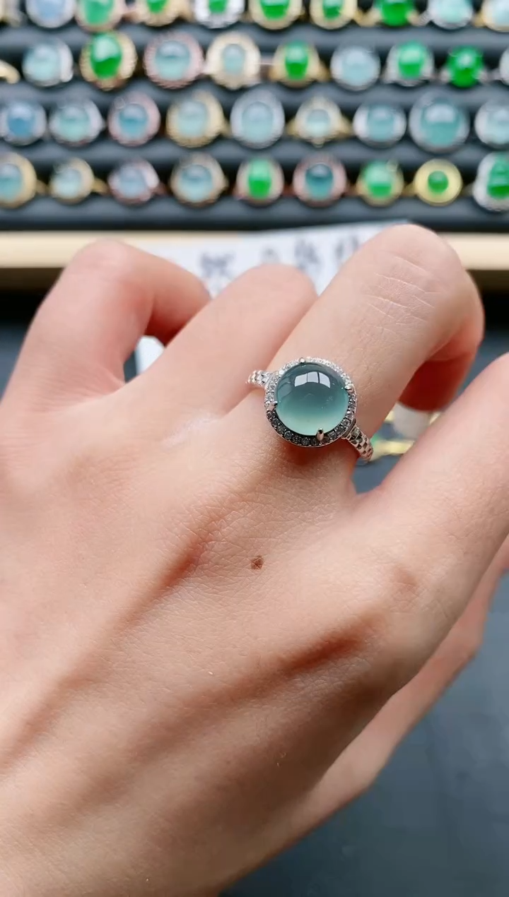 【闪购商品】翡翠戒指银S925镶嵌1111111