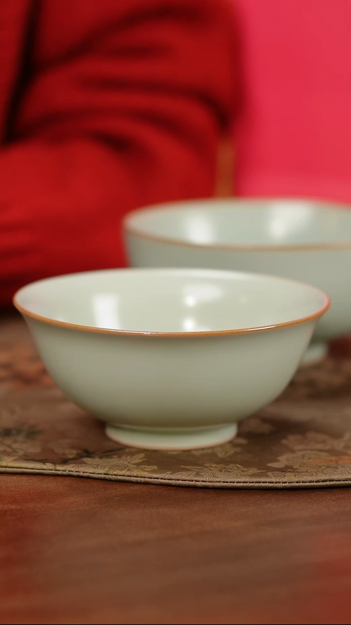 善窑厂汝窑天青餐碗十只套组礼盒装