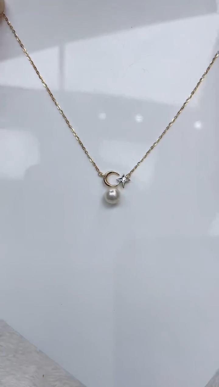 【闪购商品】海水珍珠颈饰银S925镶嵌海水珍珠项链