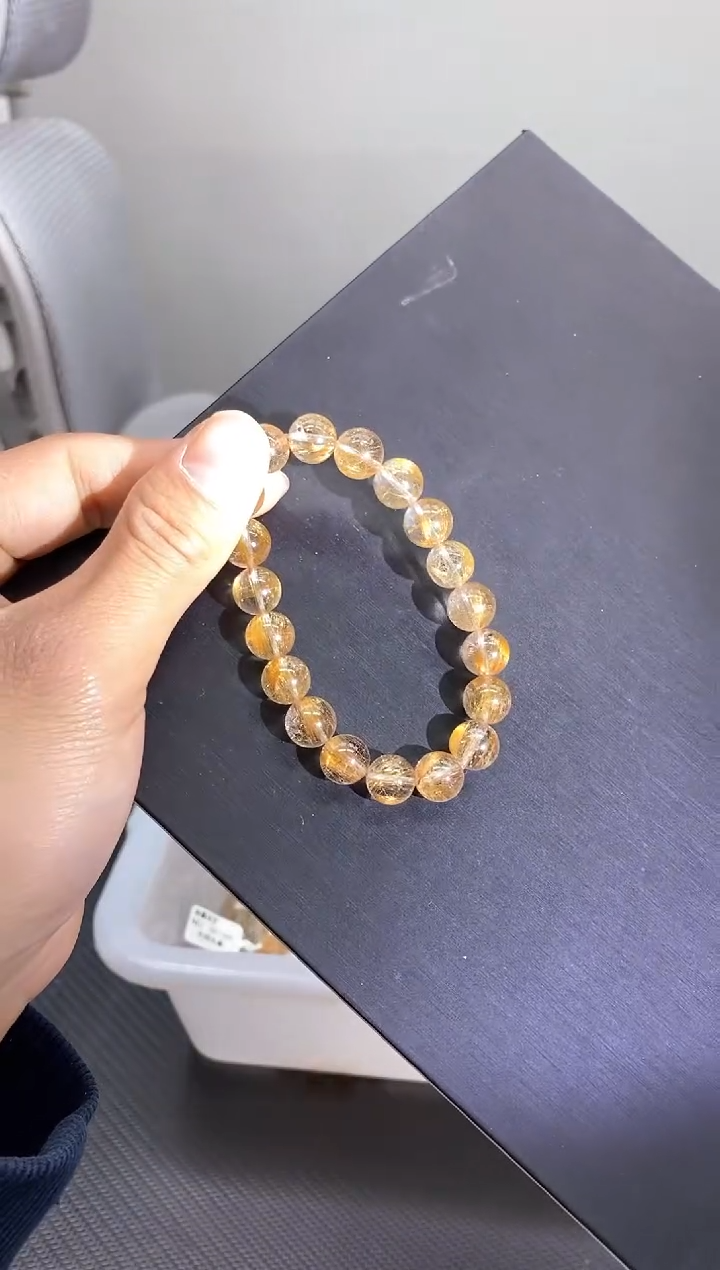 未镶嵌手串水晶BB2金发晶10mm