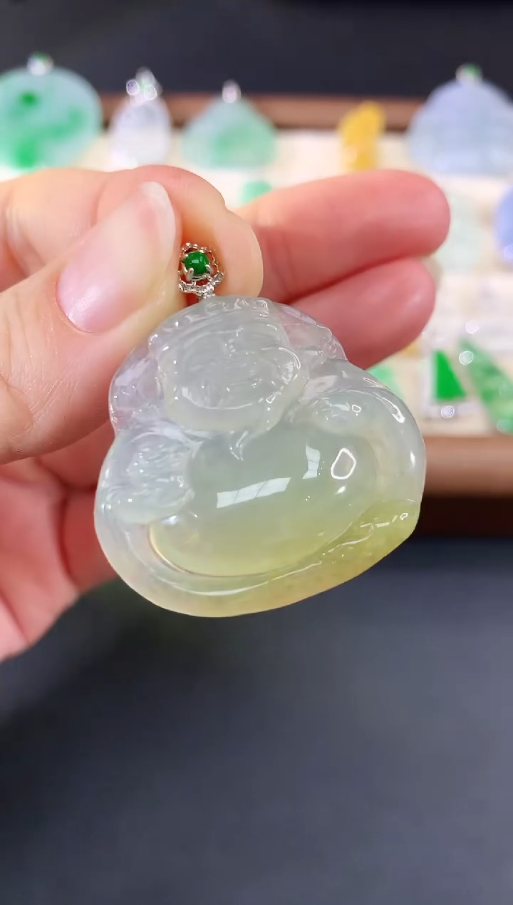 吊坠(不含链)18K金镶嵌翡翠59|2680