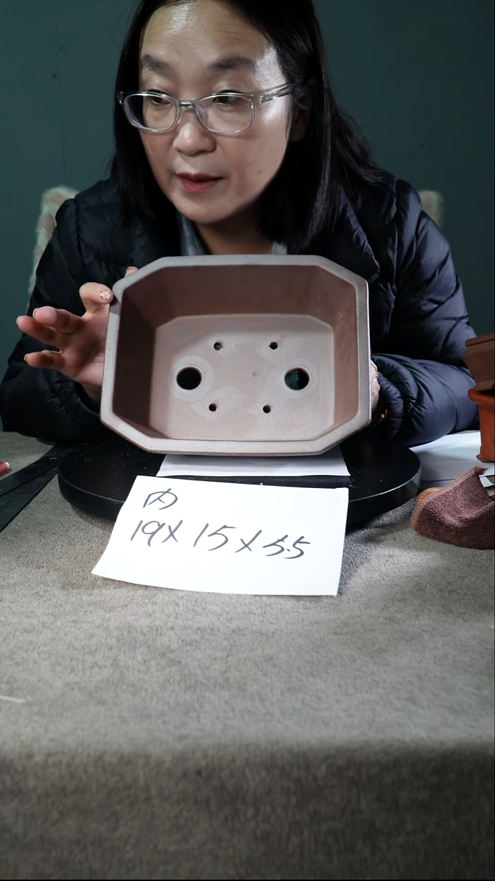 宜兴紫砂花盆小盆