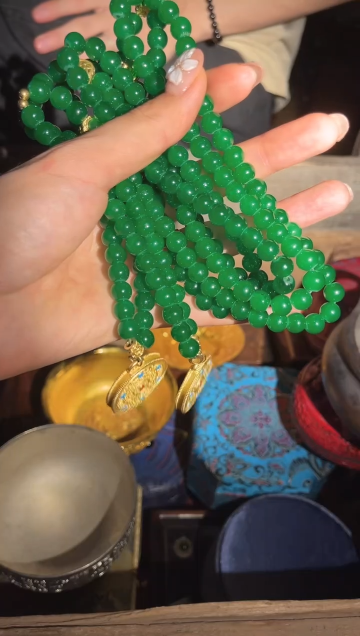 【闪购商品】【闪购商品】绿色罗盘项链108两个