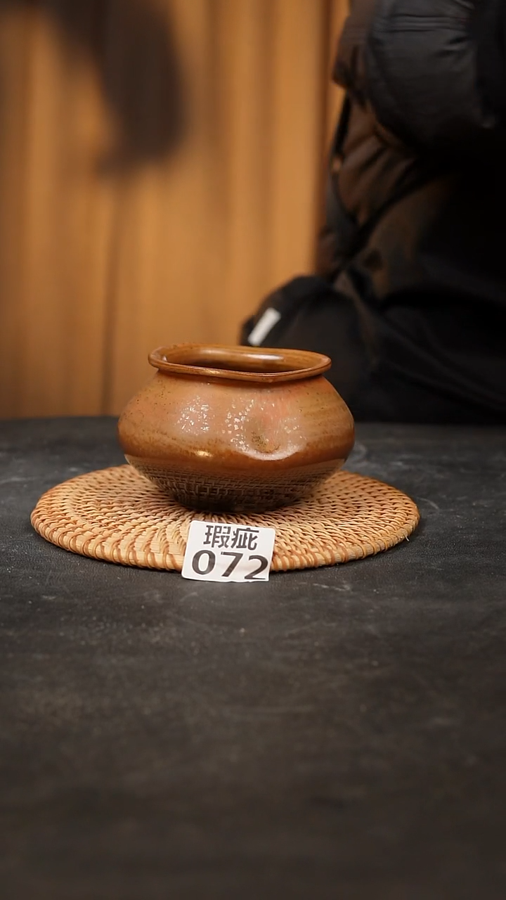 【闪购商品】瓷片072泥泥手工花盆口7高8