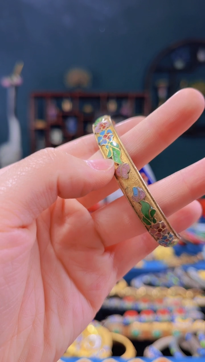 【闪购商品】景泰蓝金地手镯 （微瑕）
