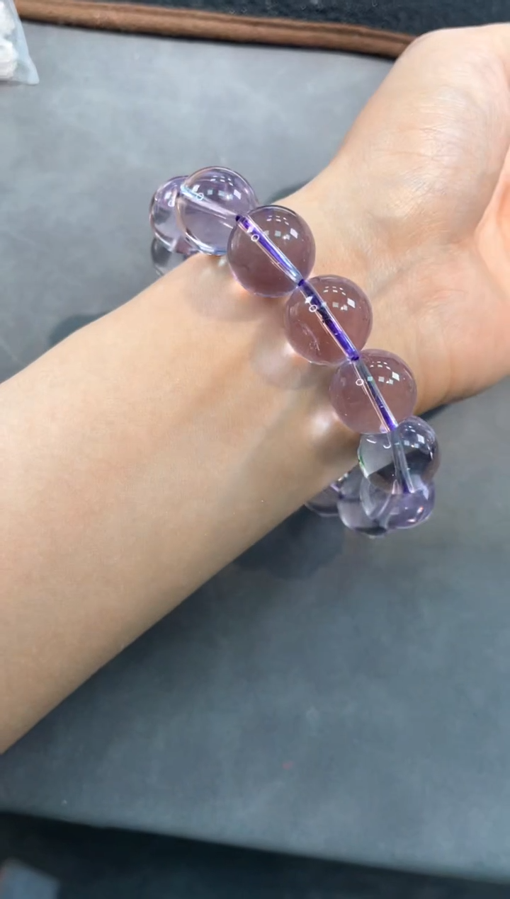 【闪购商品】紫晶手链未镶嵌74号玻利维亚净水体单圈16mm