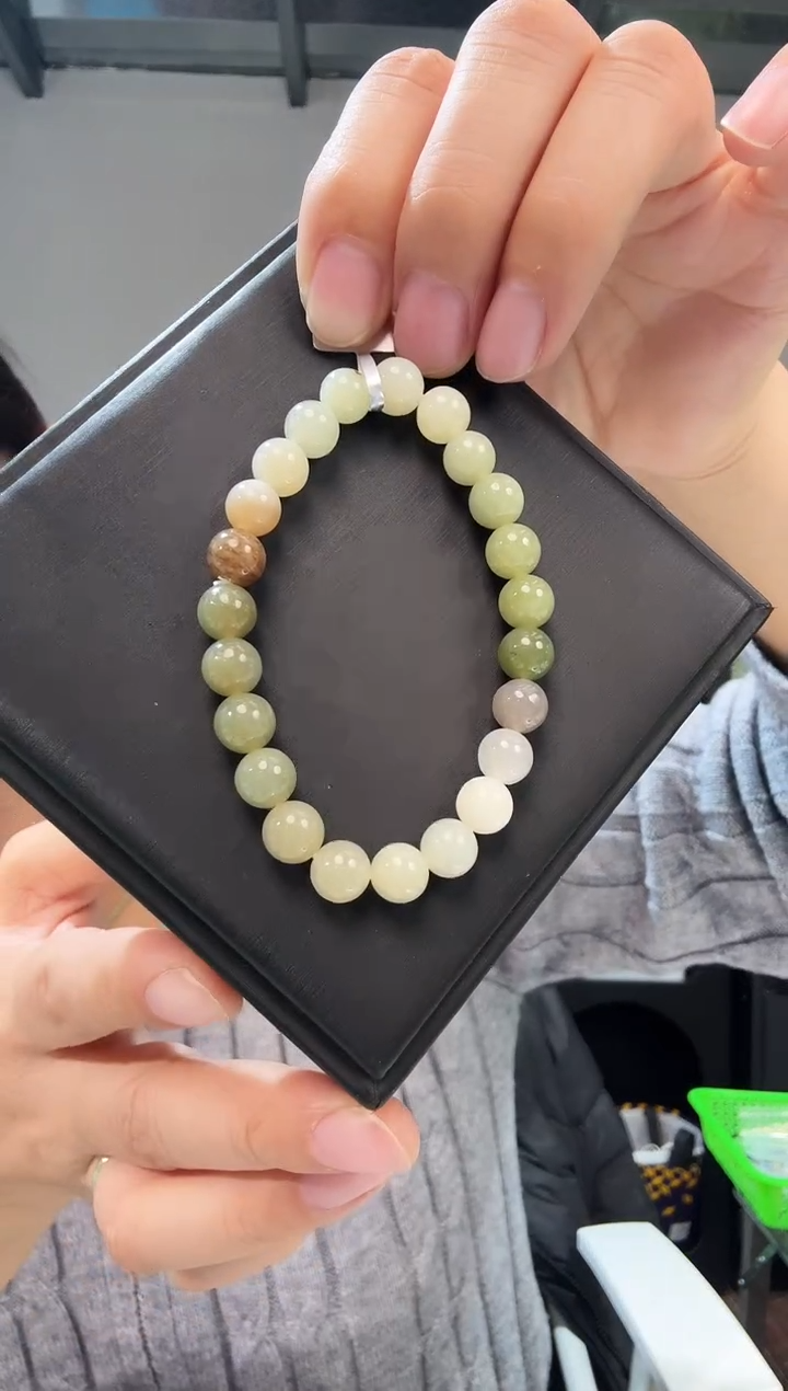 未镶嵌手链和田玉优0527 约8mm