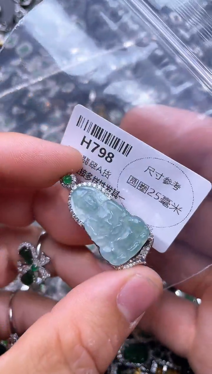 【闪购商品】翡翠颈饰未镶嵌H798吊坠