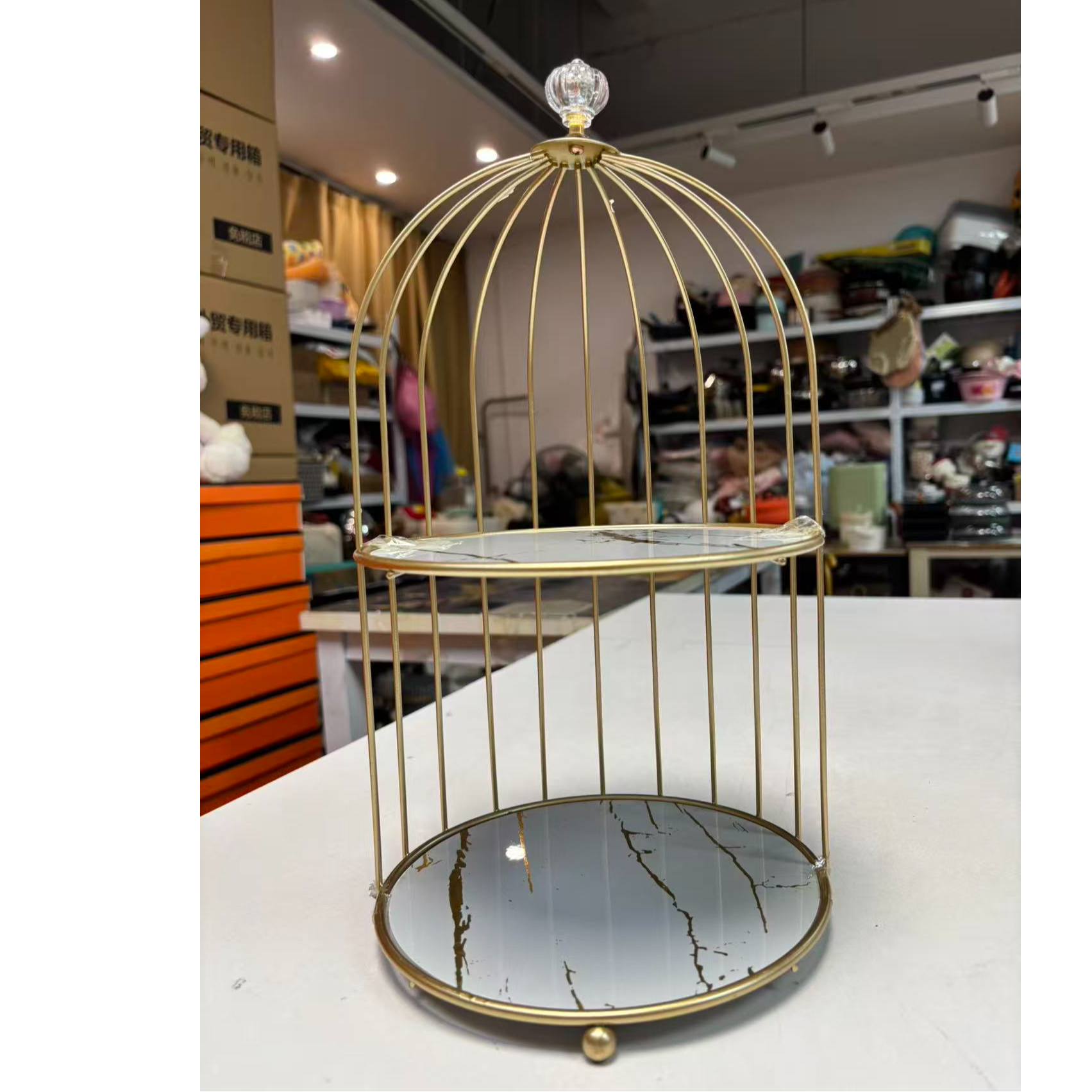 双层鸟笼置物架随机发 JX