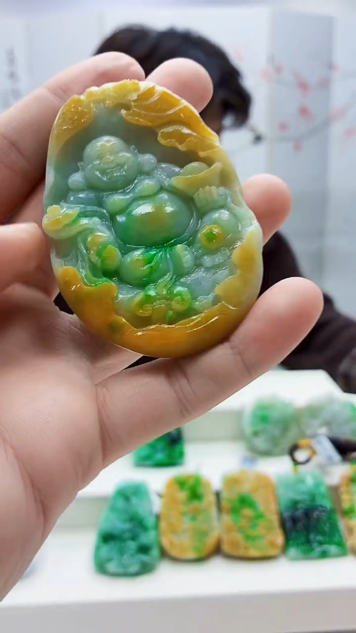 未镶嵌定制翡翠5145bb-毛货挂件73