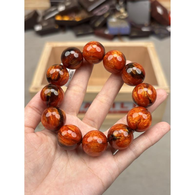 树脂手链 S0804 金丝海柳 手串 无礼盒