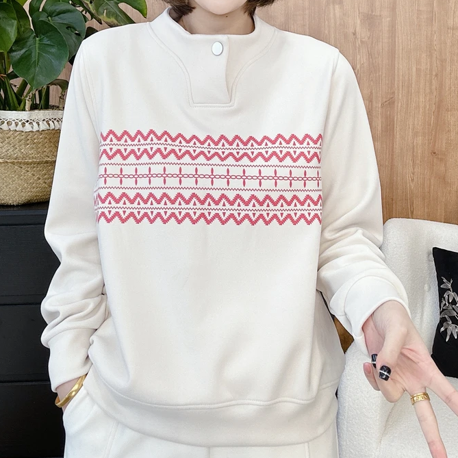 2025春季新款印花经典时尚休闲百搭简潮女士卫衣