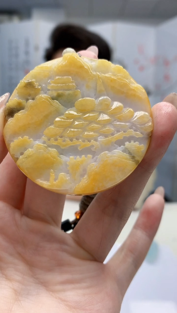 【闪购商品】定制翡翠未镶嵌1502jw-毛货挂件12