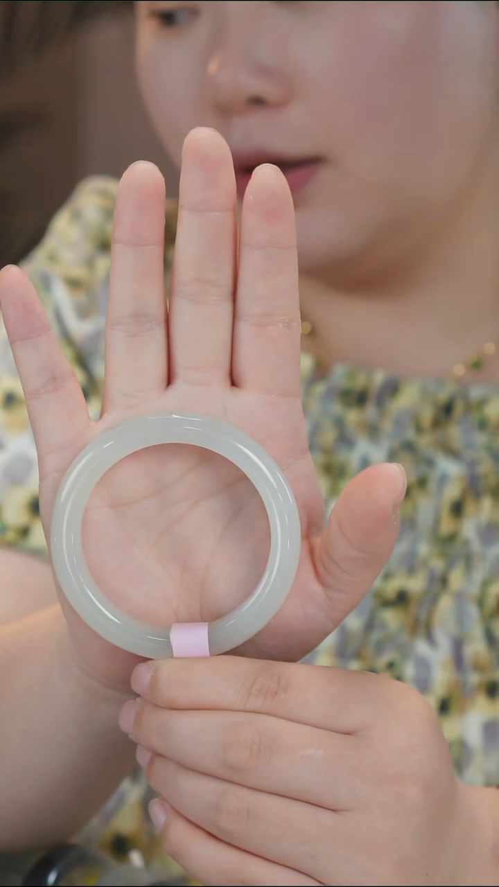 和田玉手镯未镶嵌【柚子来啦】和田玉拍一发一55