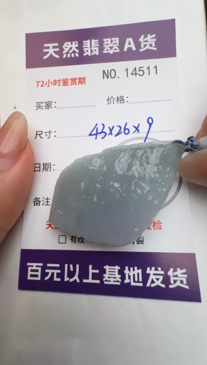 【闪购商品】翡翠颈饰未镶嵌原石14511