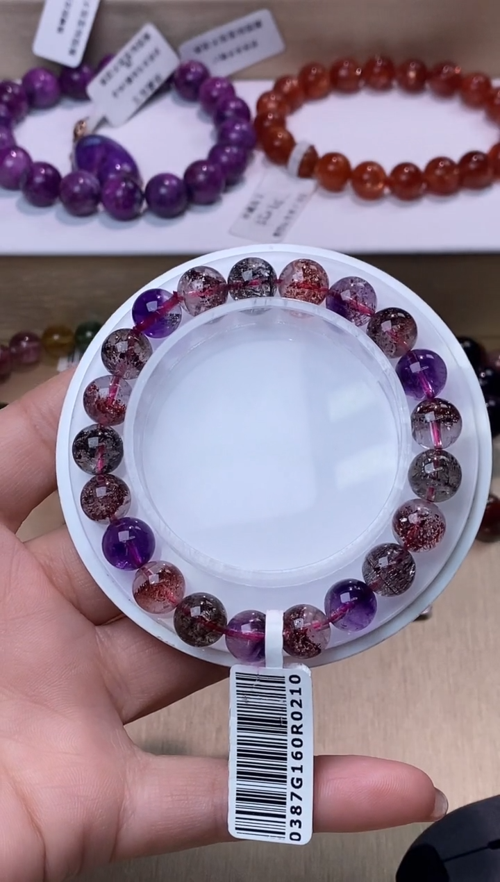 【闪购商品】水晶手链未镶嵌黑加仑超七9m+