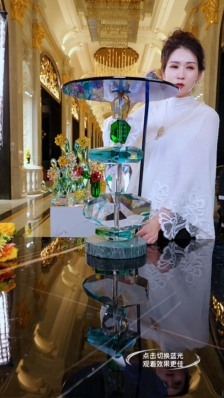 摆件亮*睛琉璃艺术边几L3