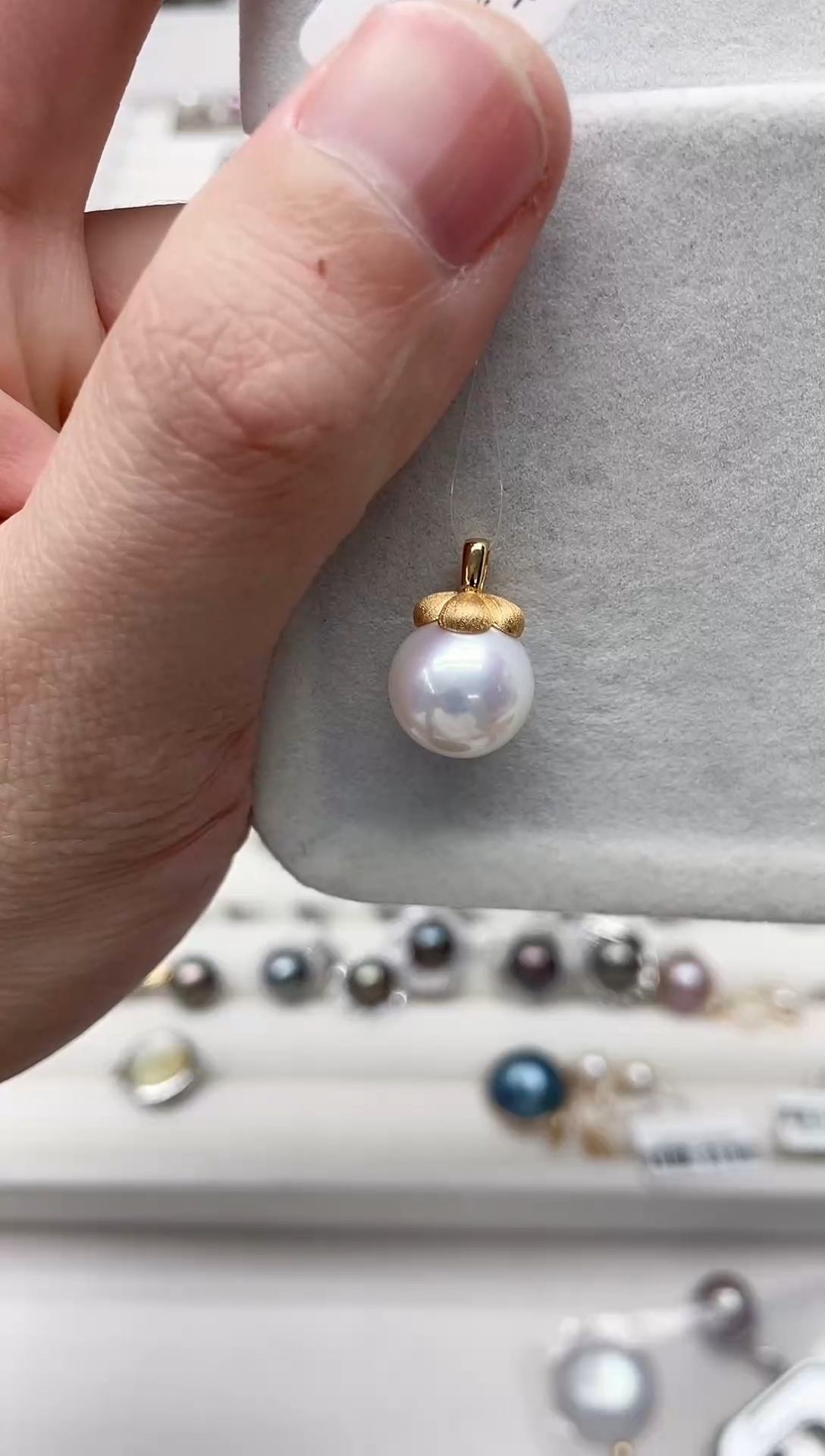 【闪购商品】淡水珍珠吊坠(不含链)银S925镶嵌吊坠