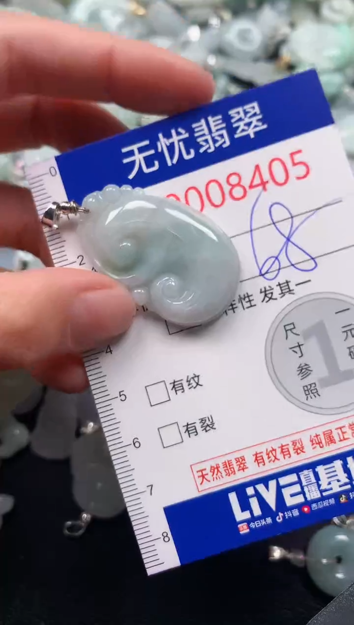 吊坠(不含链)未镶嵌翡翠8405